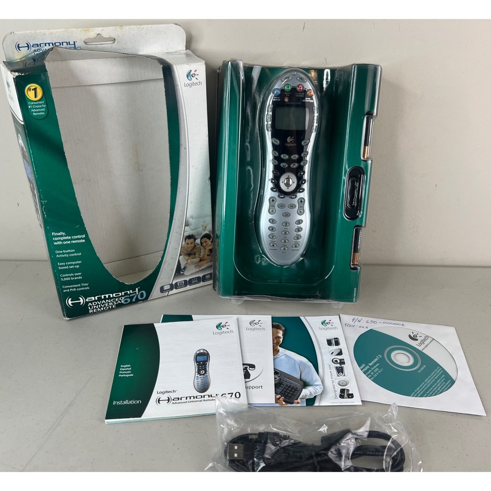 Logitech Harmony 670 Advanced Universal Remote Control Programmable LCD Screen